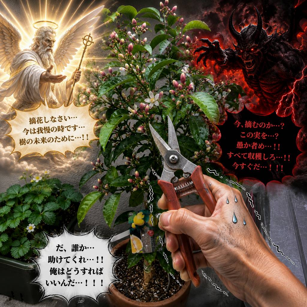 レモンに花芽！？5週間無反応だった苗木がついに動いた！！