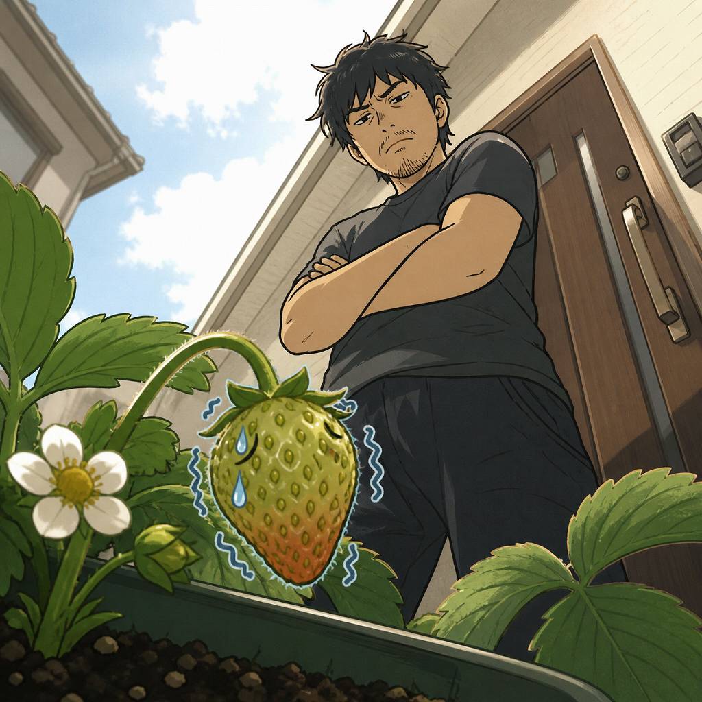 徐々にいちごになってきている…