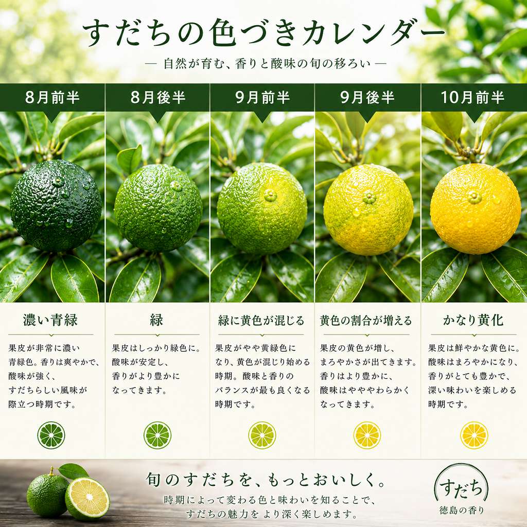すだちの収穫時期をまとめました。