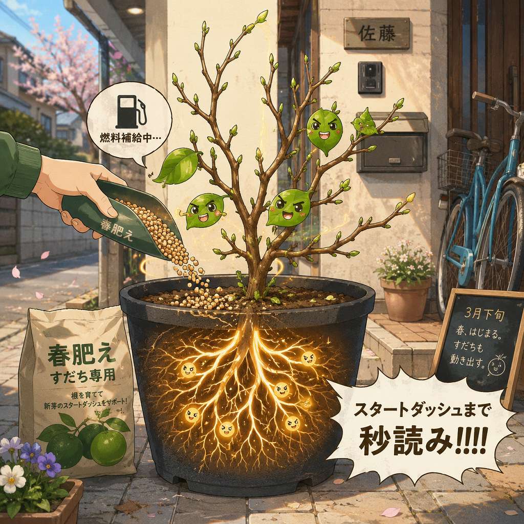 鉢植えのすだちに肥料を上げるタイミングは？