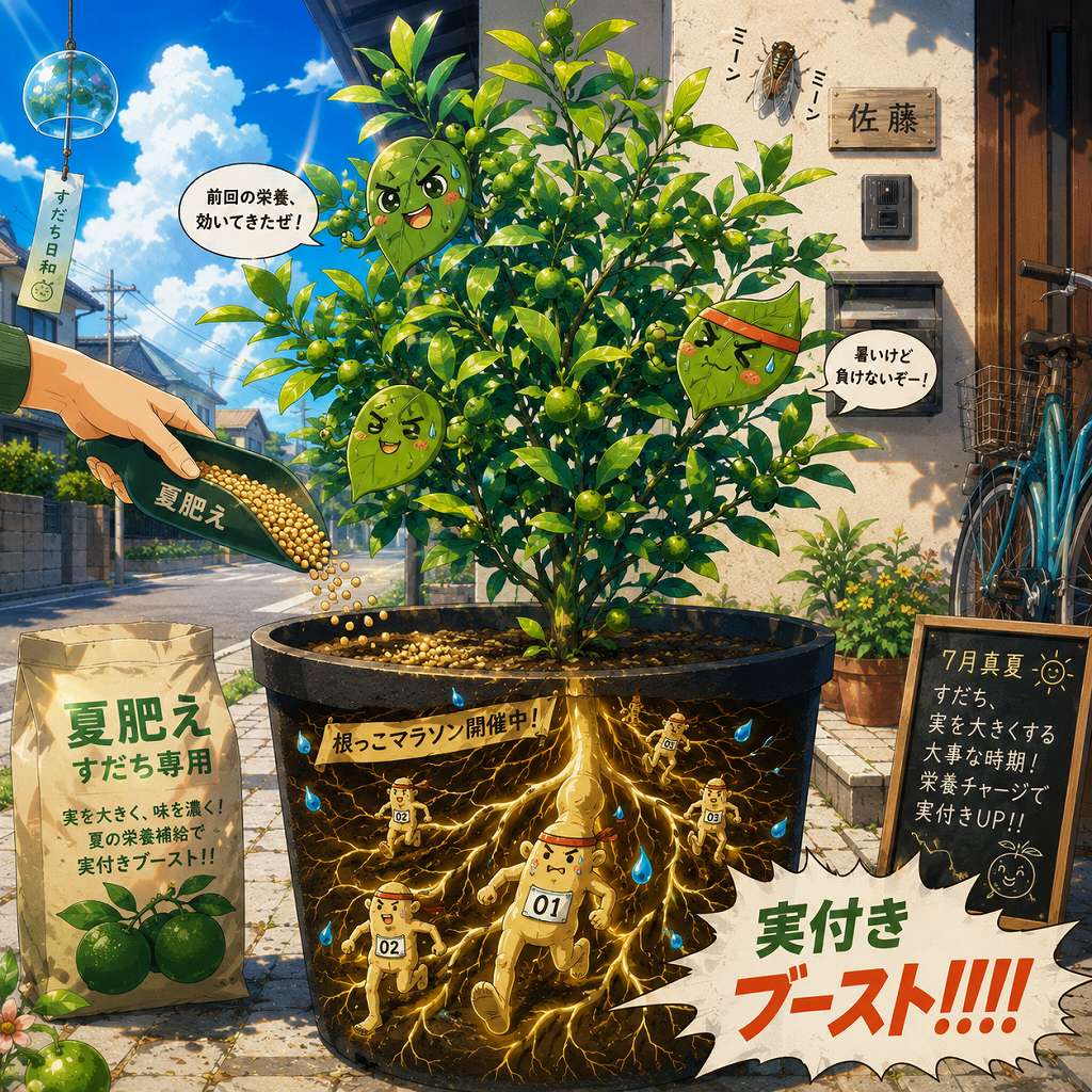 鉢植えのすだちに肥料を上げるタイミングは？