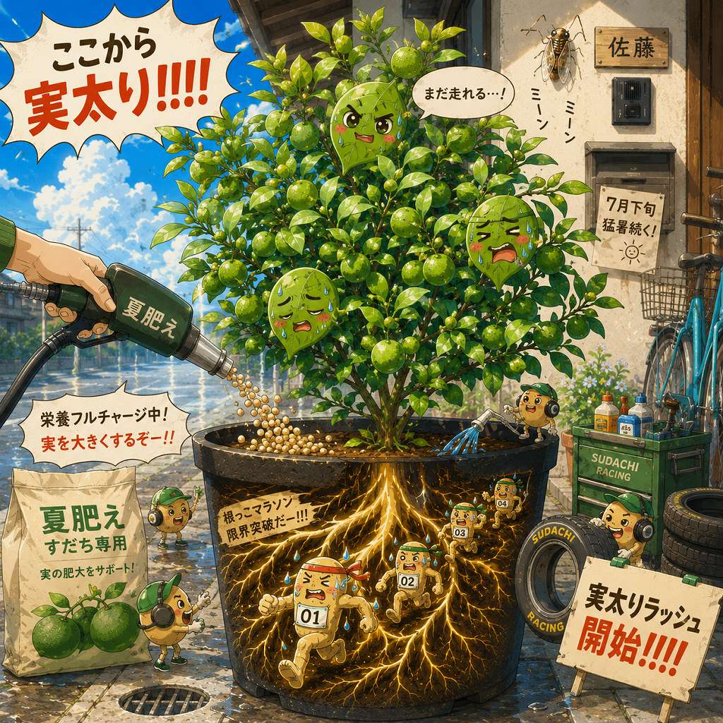 鉢植えのすだちに肥料を上げるタイミングは？