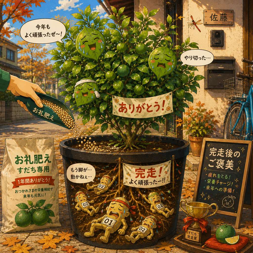 鉢植えのすだちに肥料を上げるタイミングは？