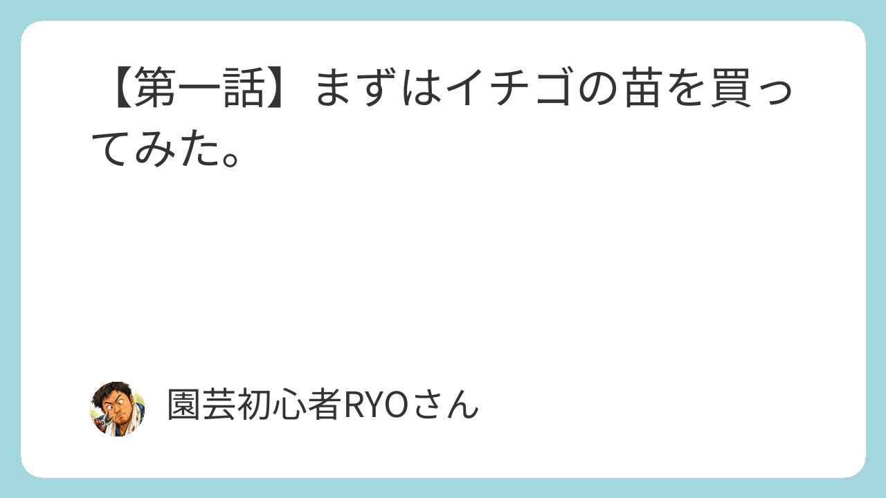 いちごの苗を買ってみた。